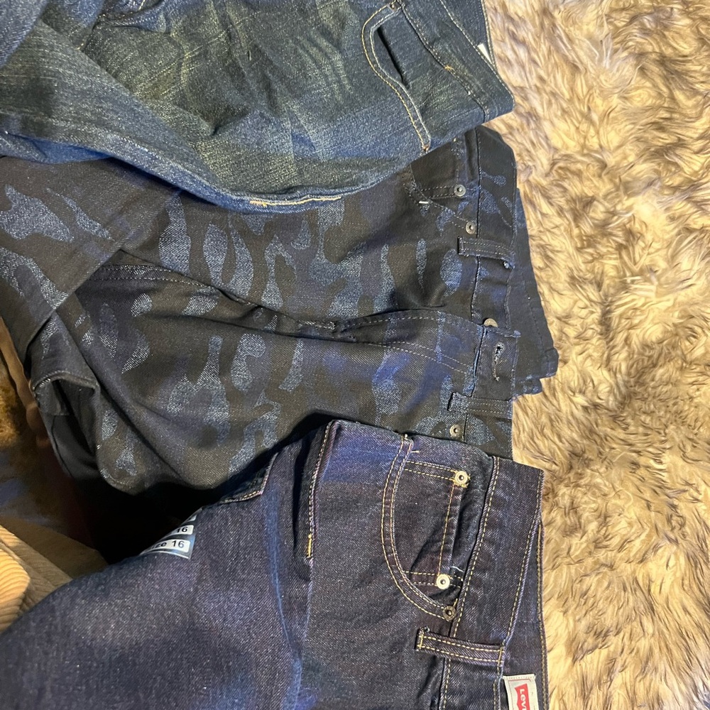 Levi's (new w/tags) Dark Blue (511s)Slim Jeans(3 pr) for BOYS Sz 16R - Picture 4 of 10